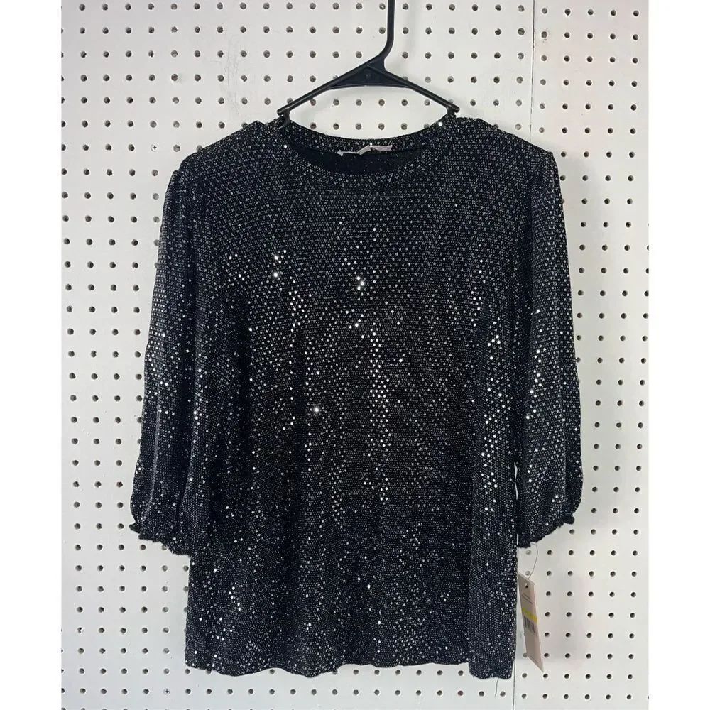 Nannette Lepore sequin shiny blouse